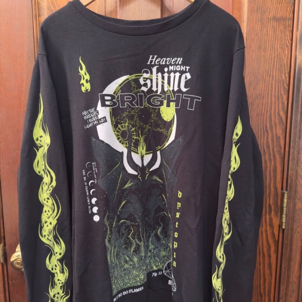 Killstar Black and Green Long Sleeve Gothic Unisex Shirt